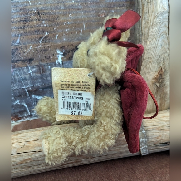 Vintage The Bearington Collection Gabrielle Plush Teddy Bear W Red Velvet Wings - Picture 5 of 12